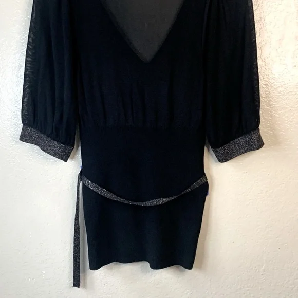 Armani Exchange Y2K Whimsigoth Mesh Glitter
Detail Belted Blouse Size M - Picture 8 of 12